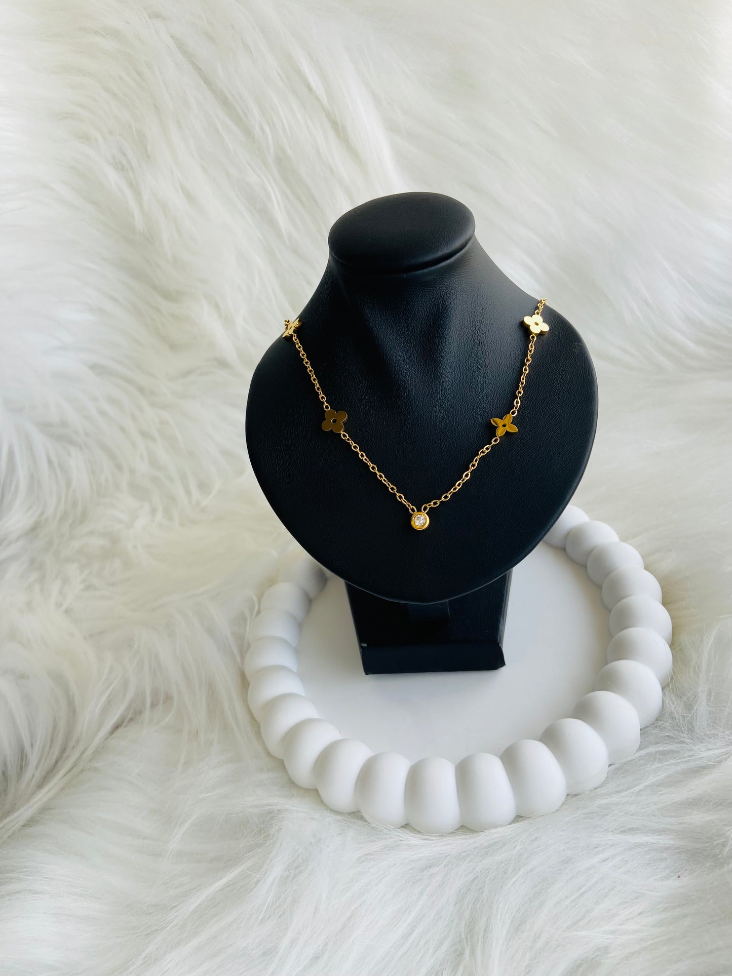 Collier Acier Strass étoile