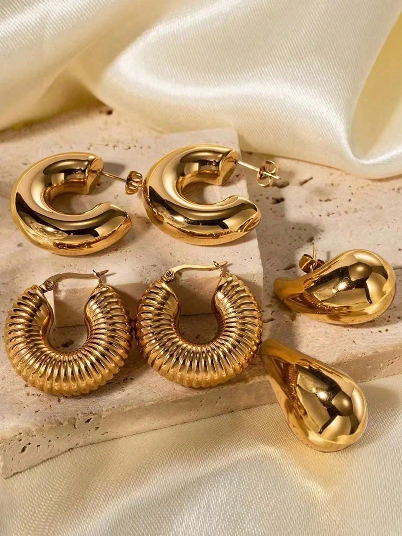 Lot de 3 paires de boucle d'oreille