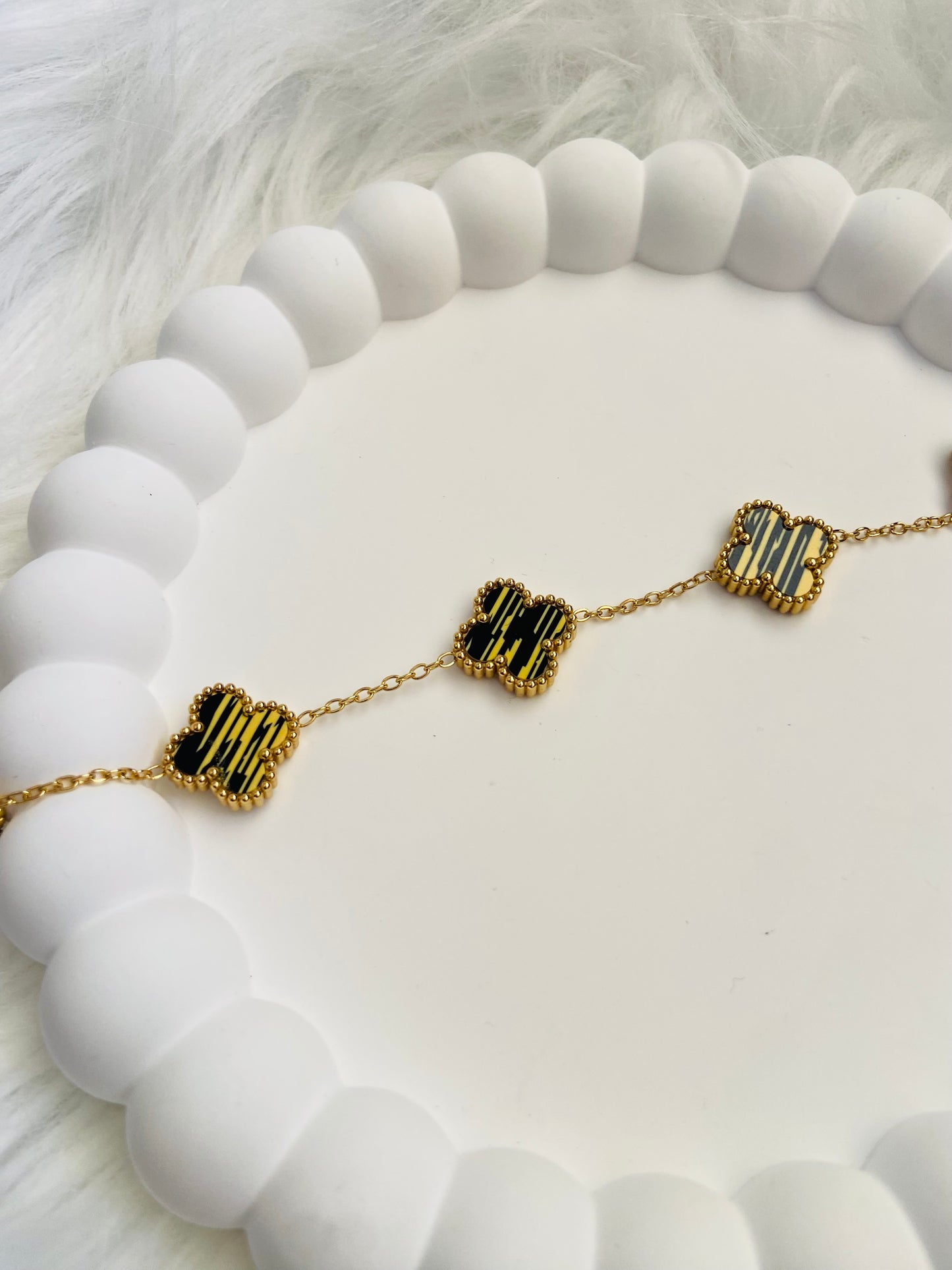 Bracelet van cleef jaune noir