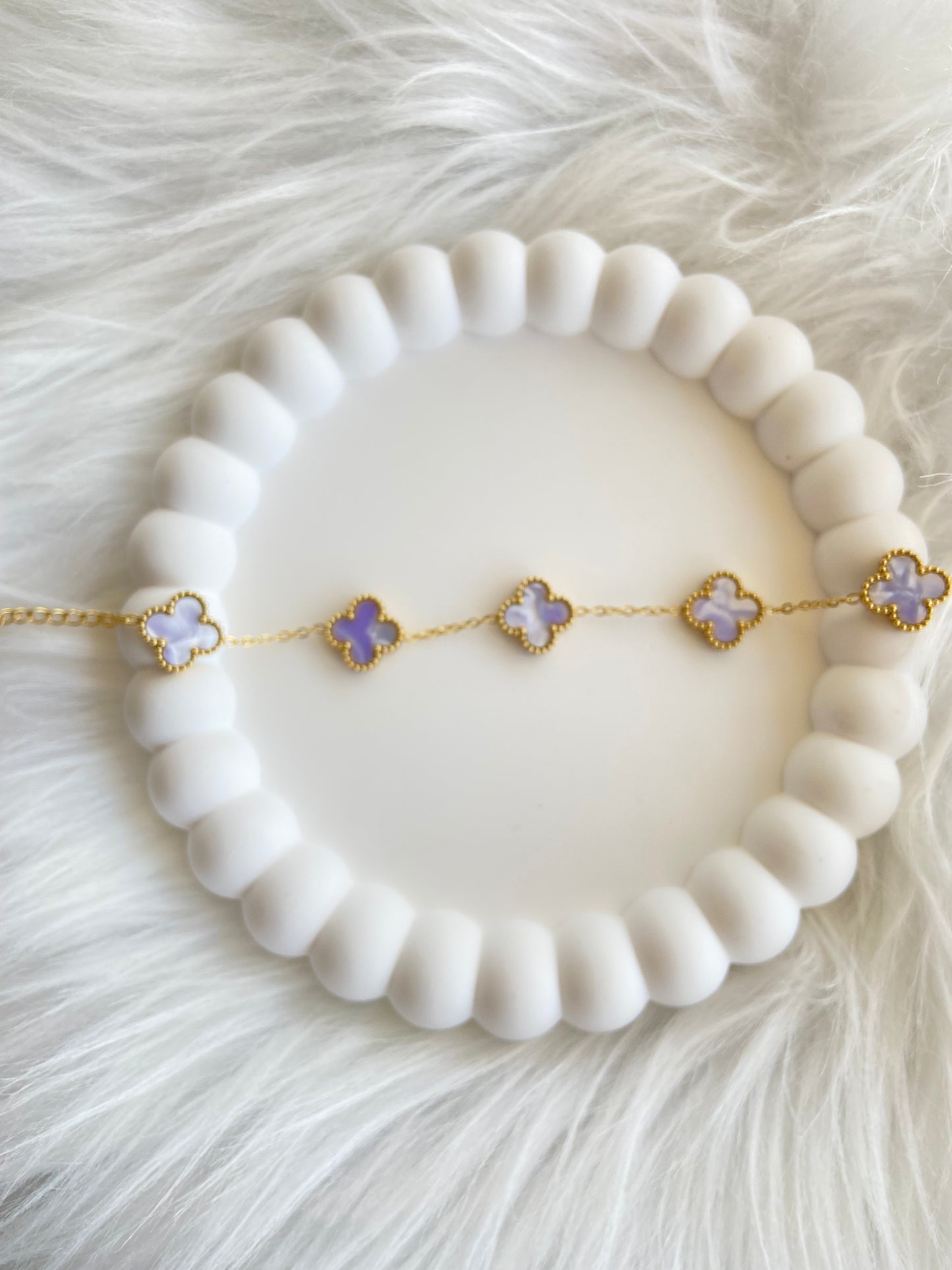 Bracelet van cleef violet clair (strass blanche )