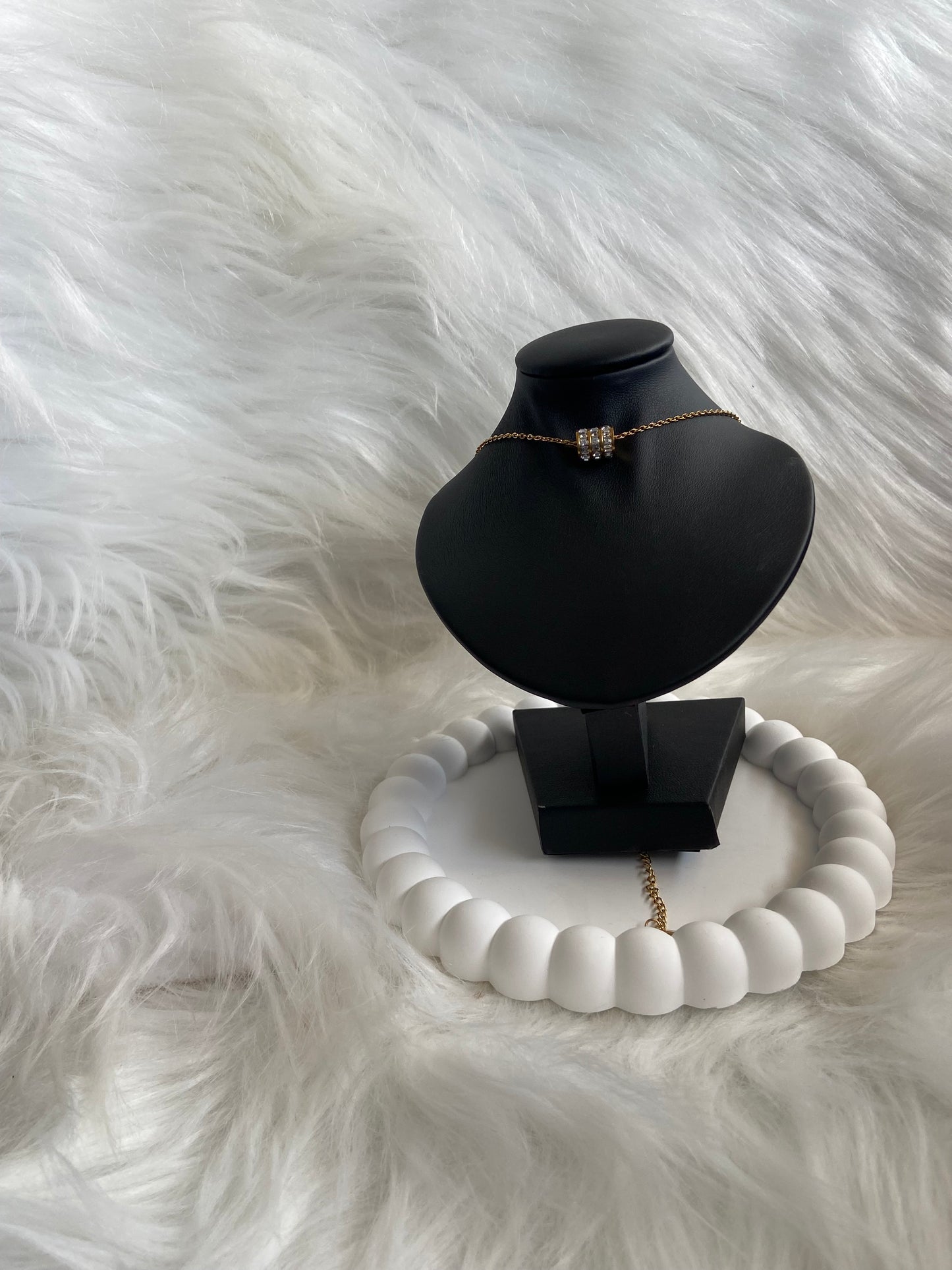 Collier breloque strass