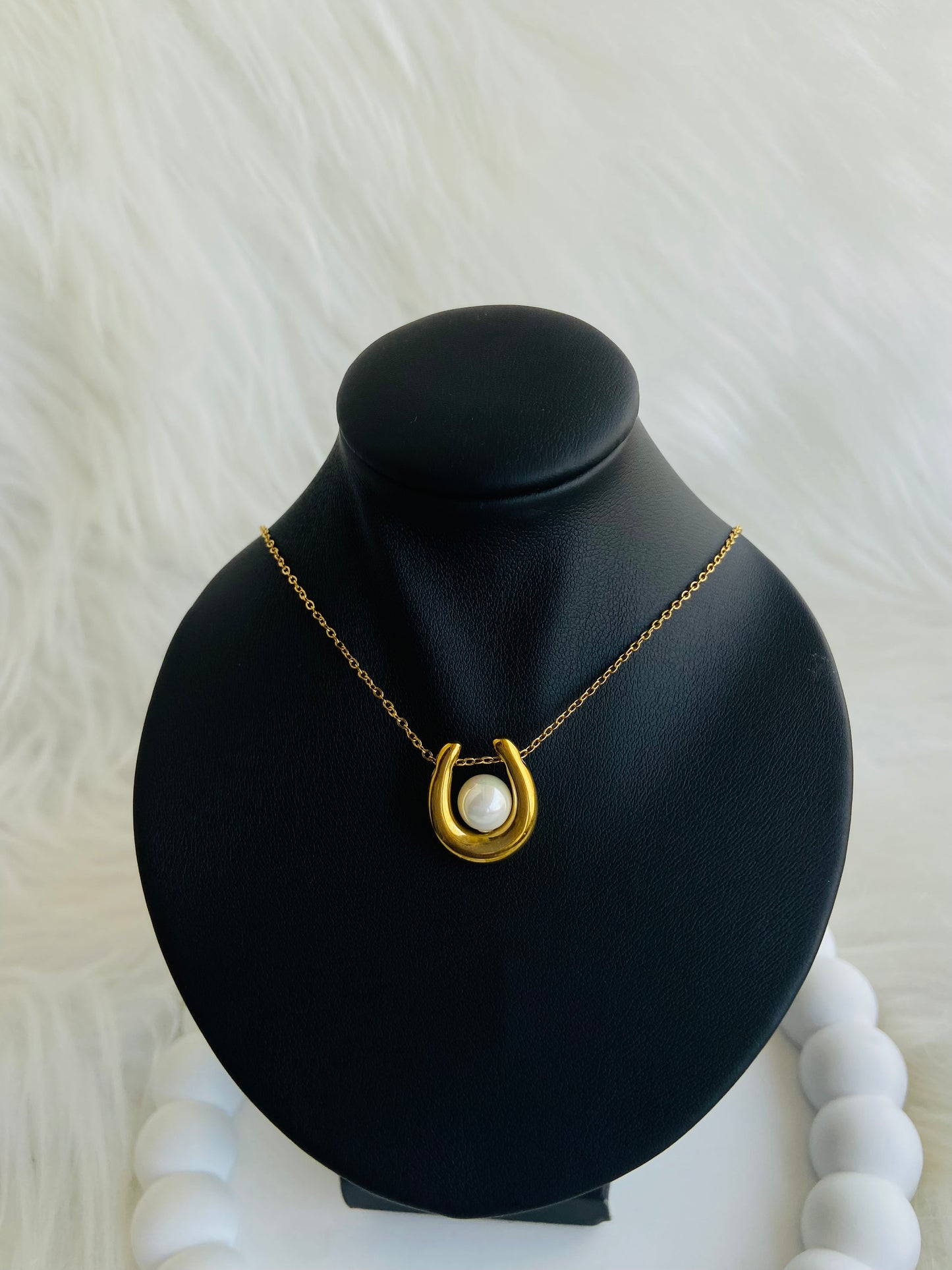 Collier acier inoxydable pearl