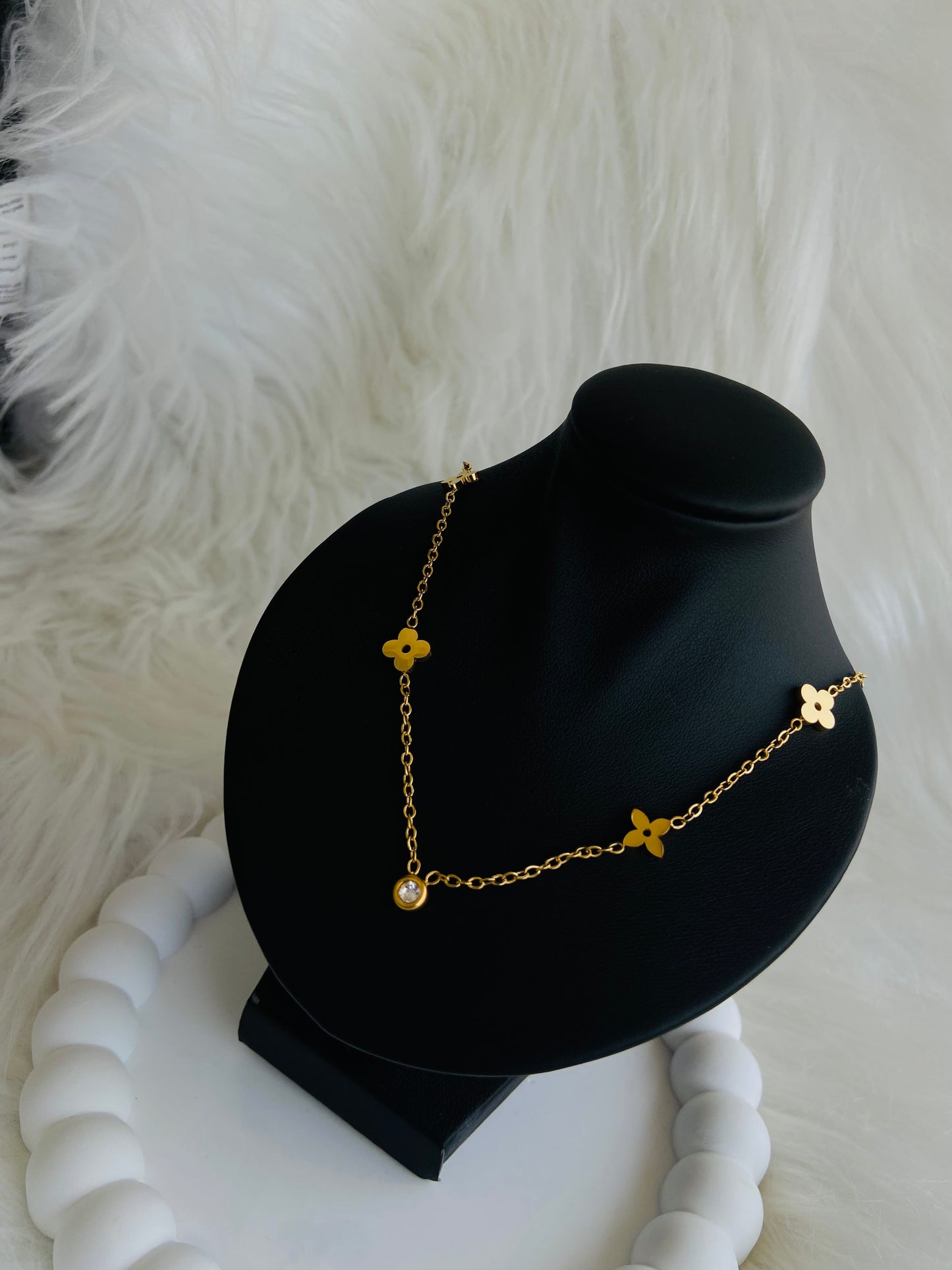 Collier Acier Strass étoile