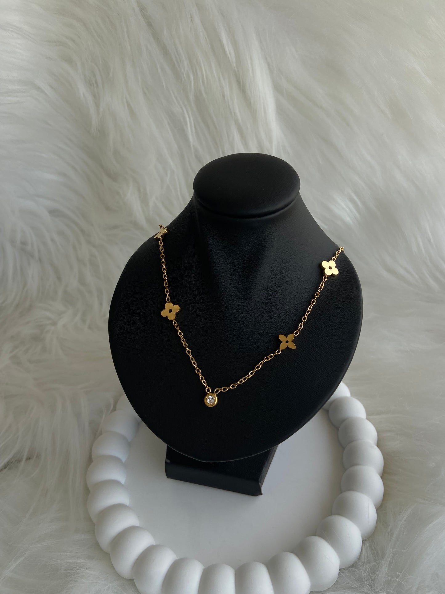Collier Acier Strass étoile