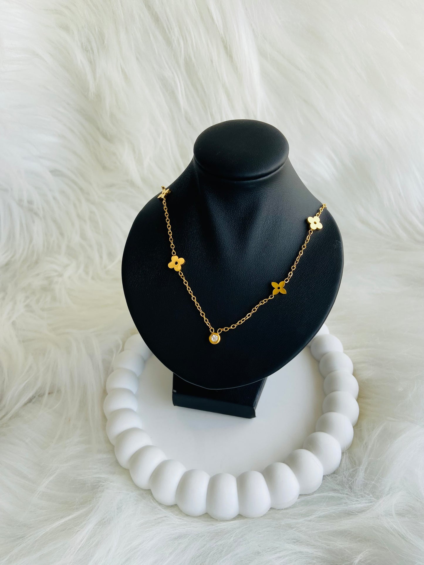 Collier Acier Strass étoile