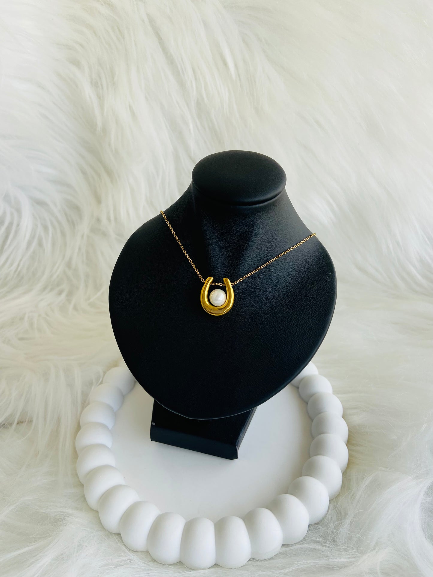Collier acier inoxydable pearl