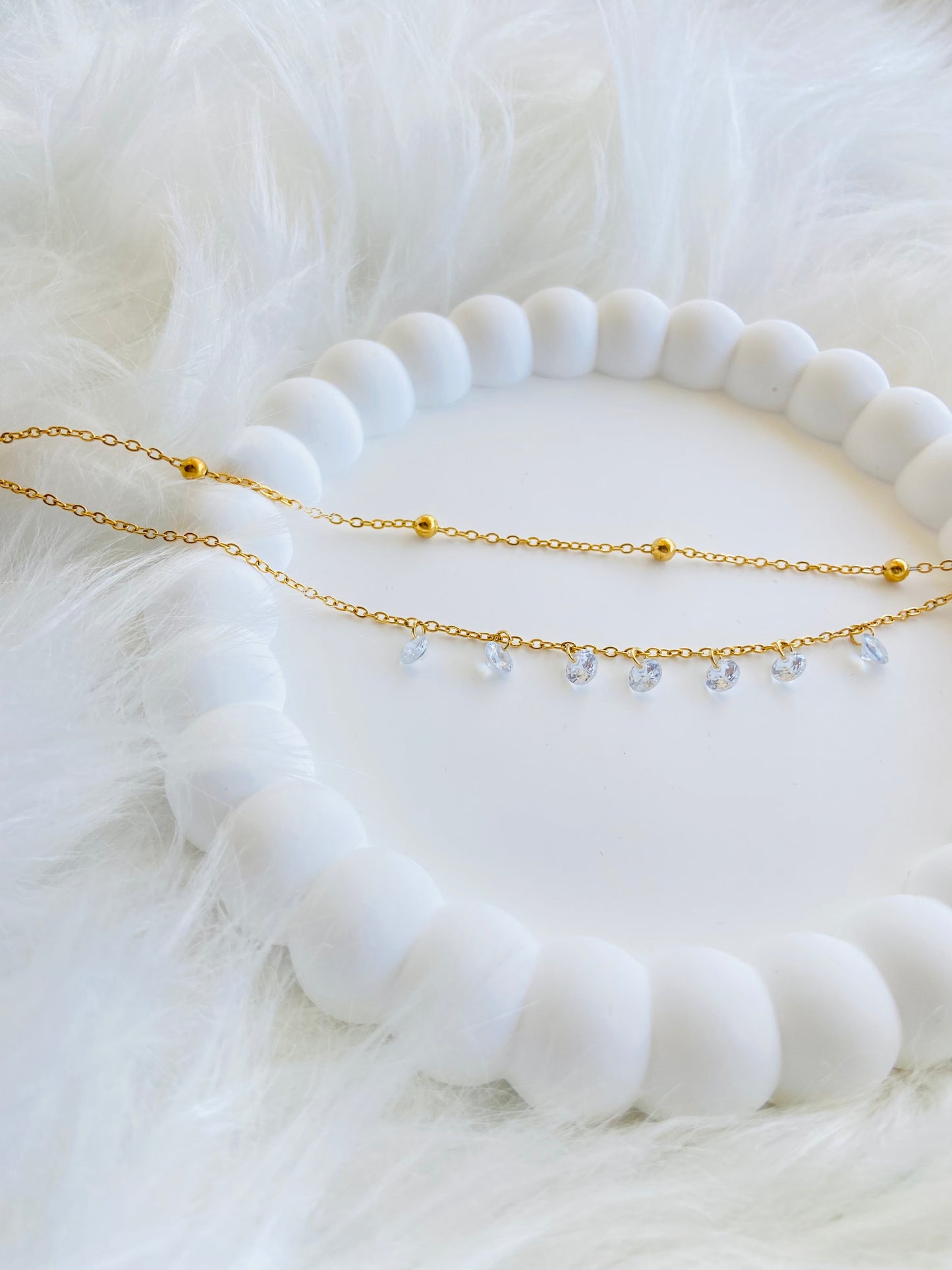 Chaine de cheville strass