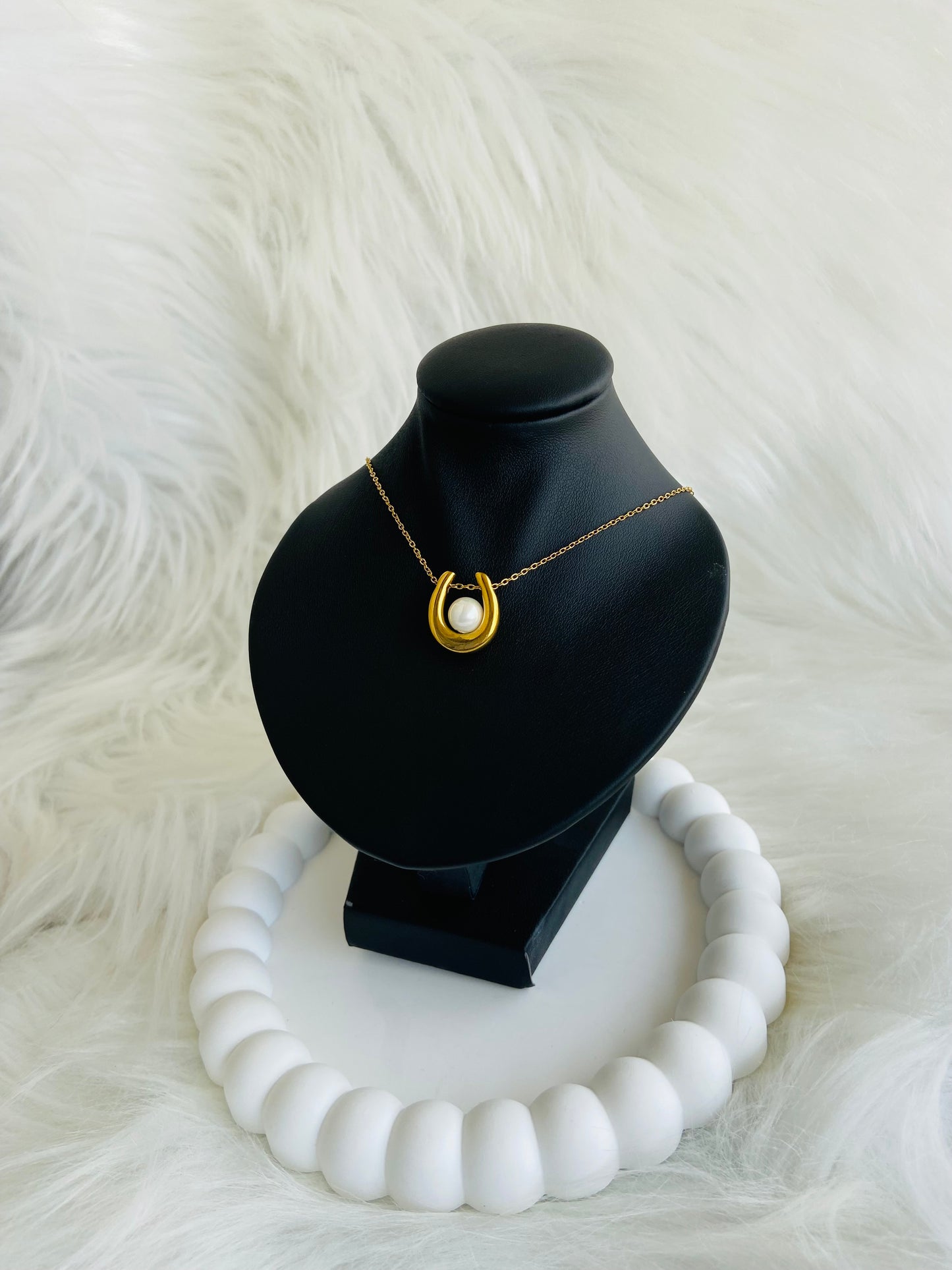 Collier acier inoxydable pearl