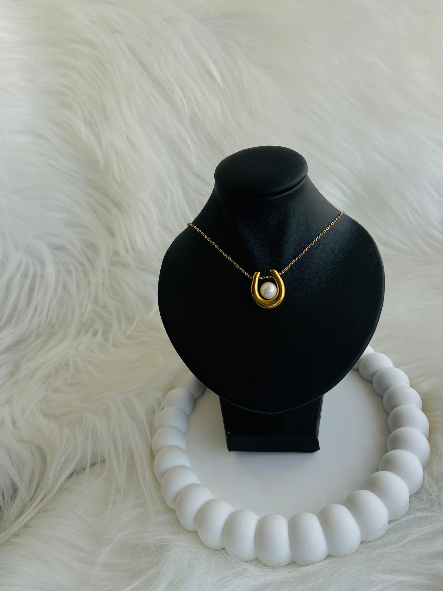 Collier acier inoxydable pearl