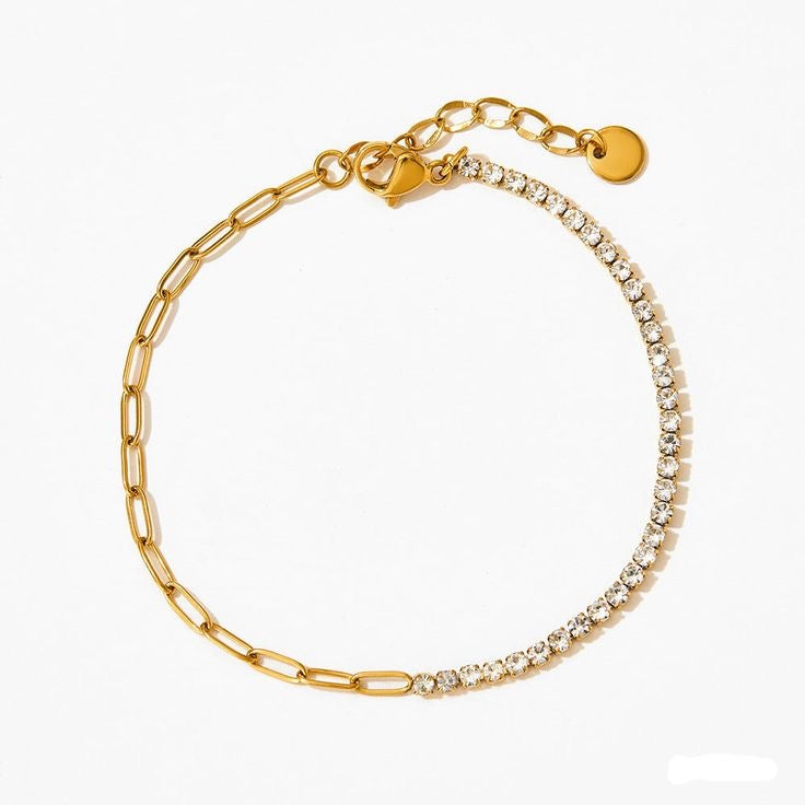 Bracelet fin à strass