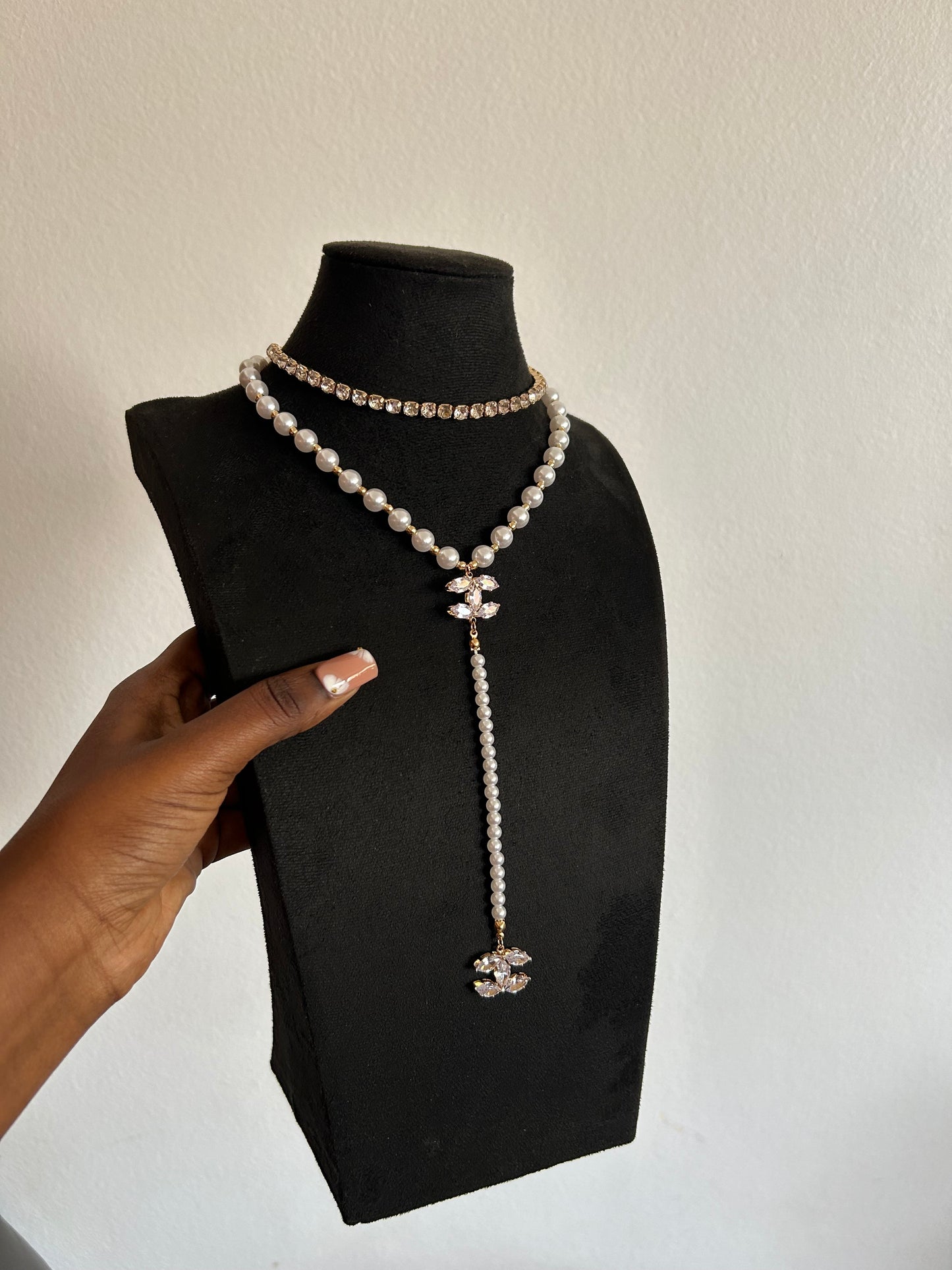 Collier Pearl long Channel