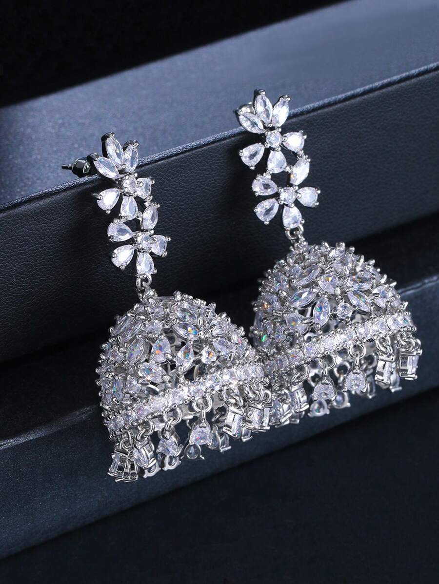 Boucle d'oreilles Idian argenté