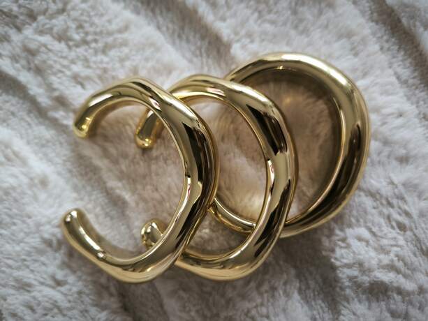 Lot de 3 bangles en acier inoxydable