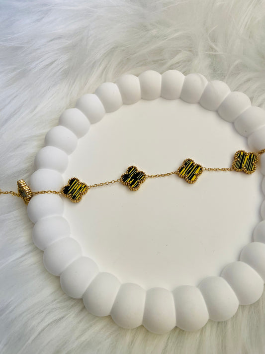 Bracelet van cleef jaune noir