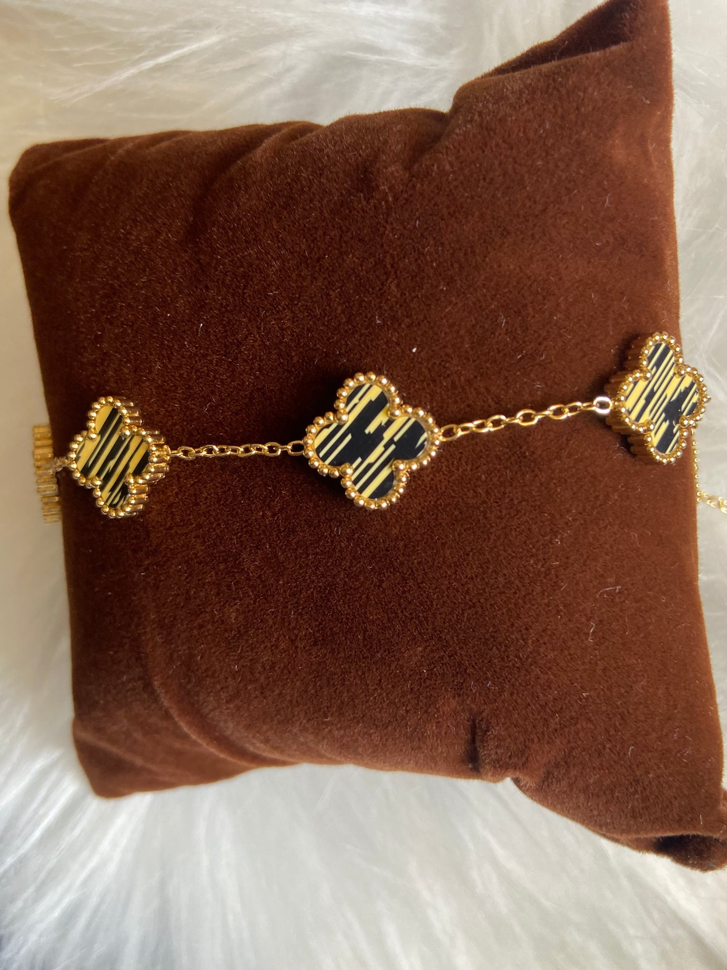 Bracelet van cleef jaune noir