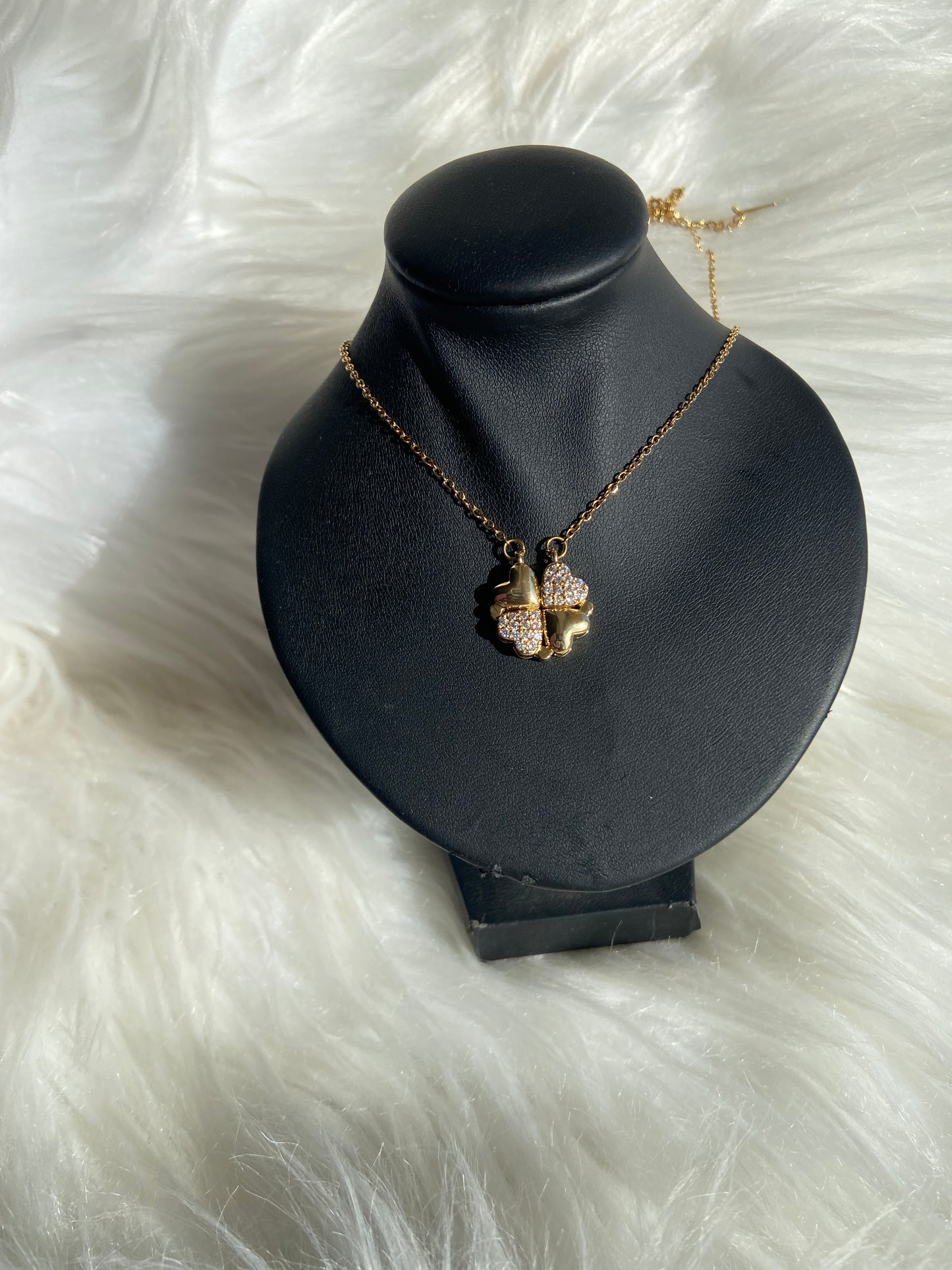 Collier coeur 2 en 1