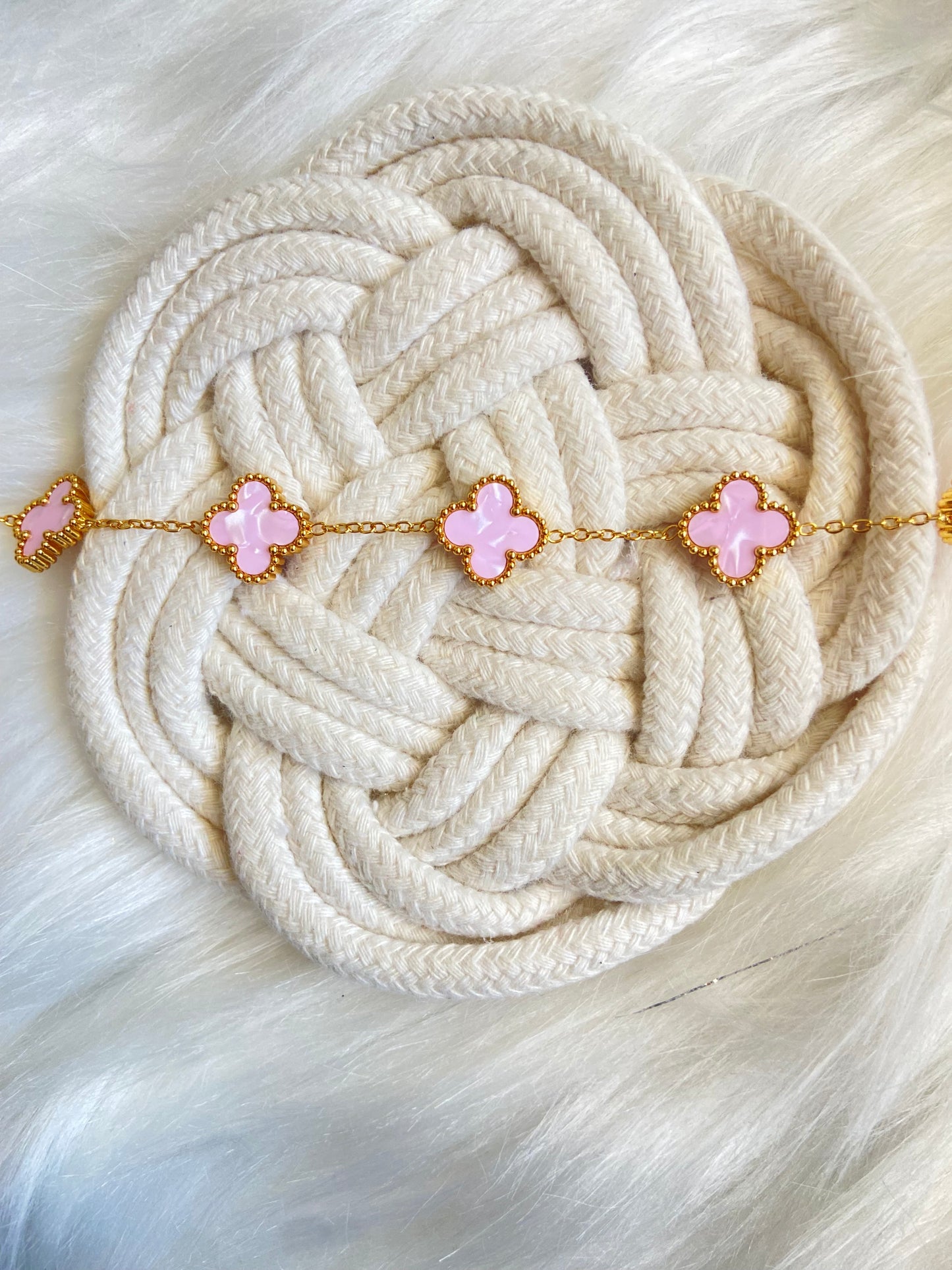 Van cleef Rose (strass blanches)
