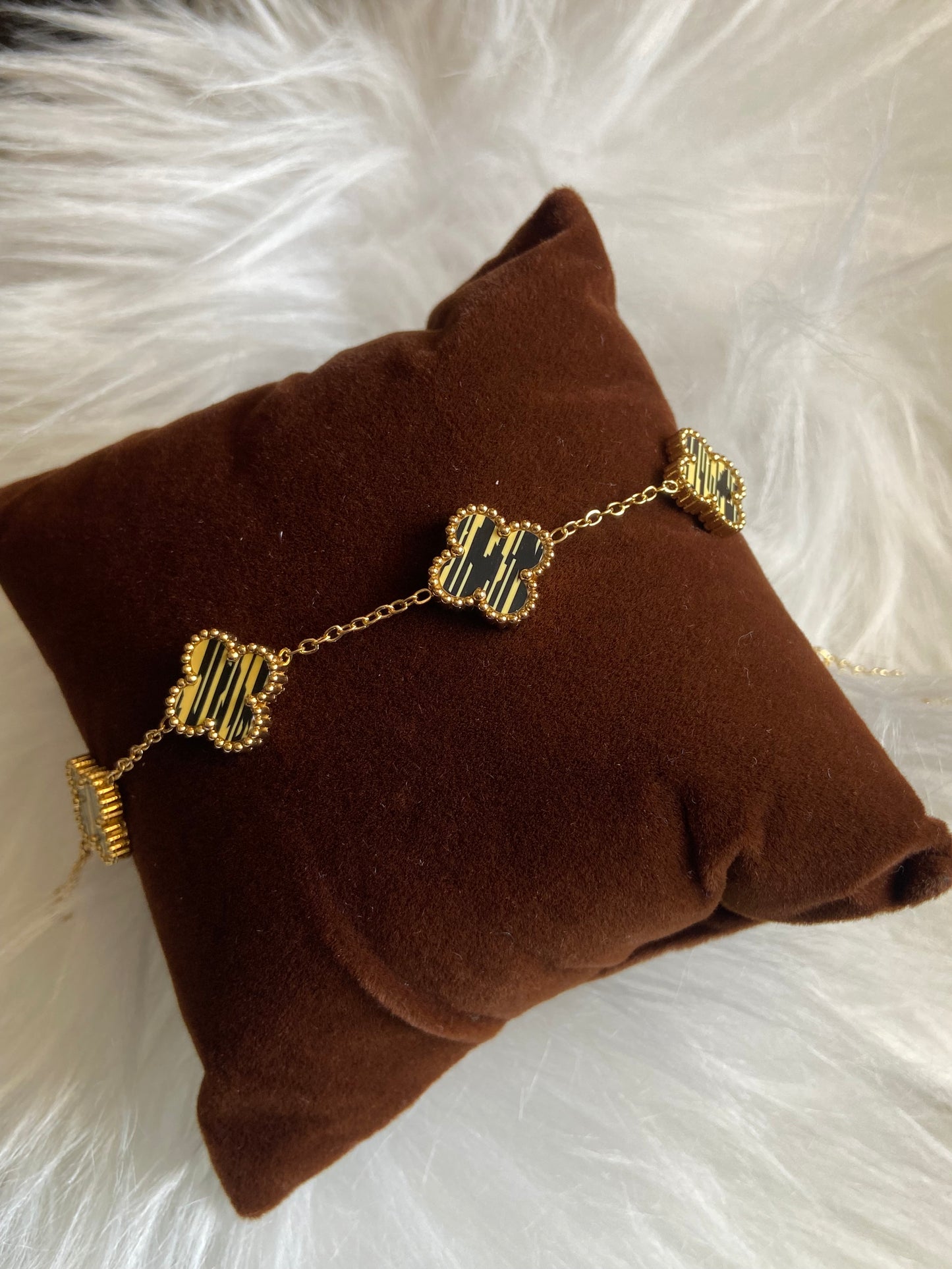 Bracelet van cleef jaune noir