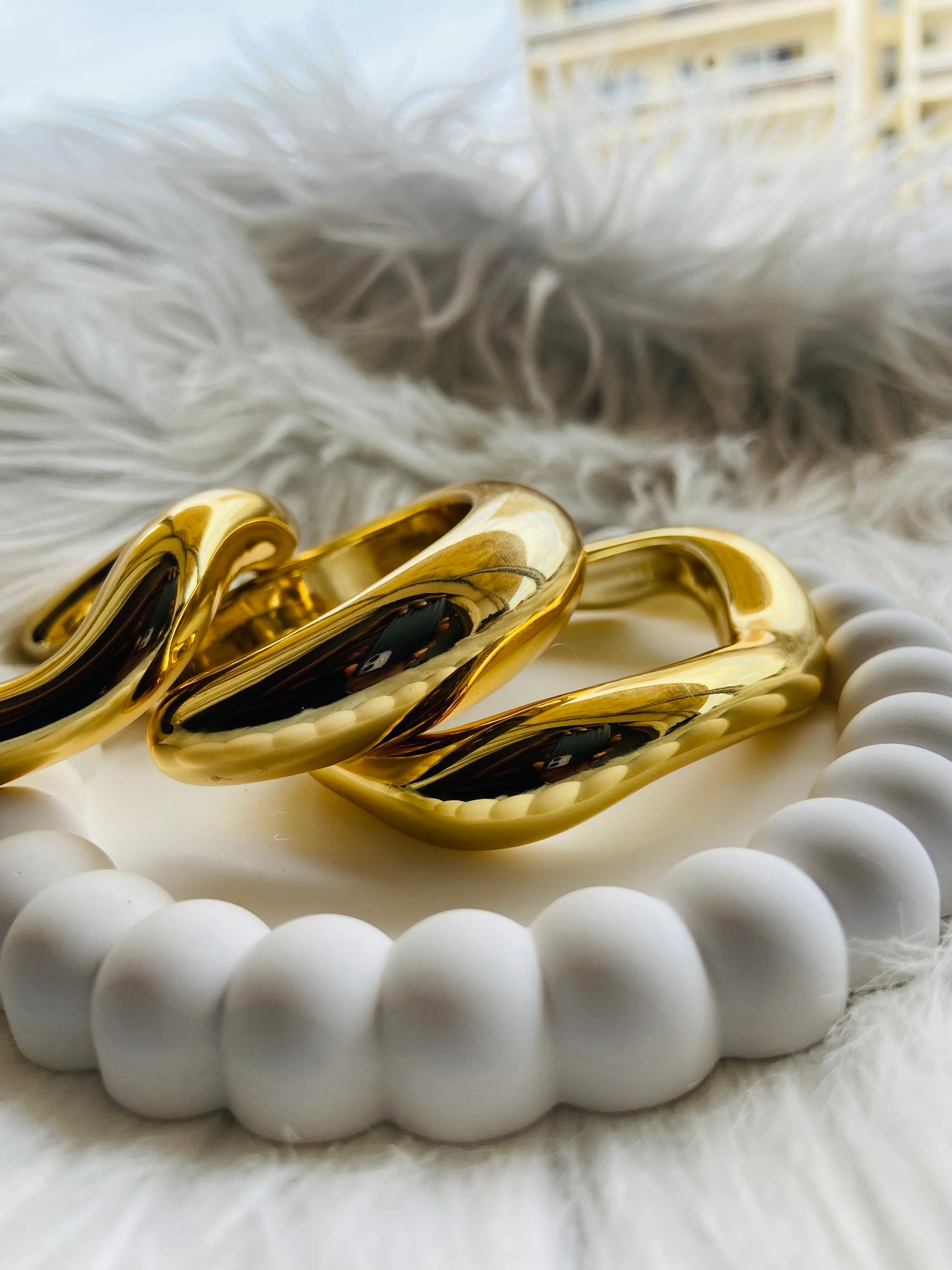 Lot de 3 bangles en acier inoxydable