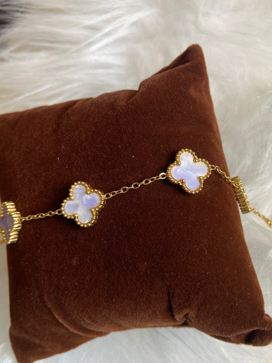 Bracelet van cleef violet clair (strass blanche )