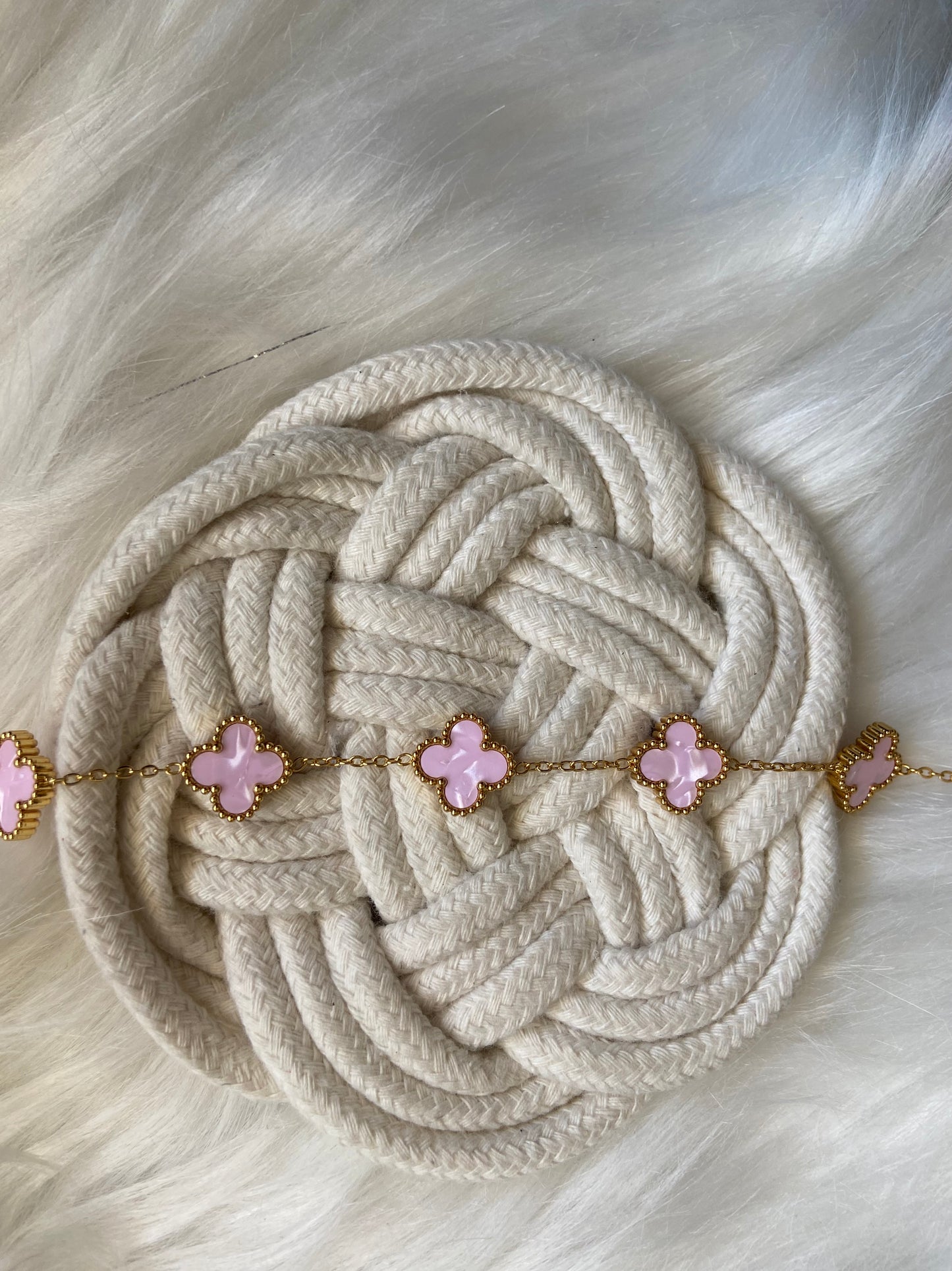 Van cleef Rose (strass blanches)