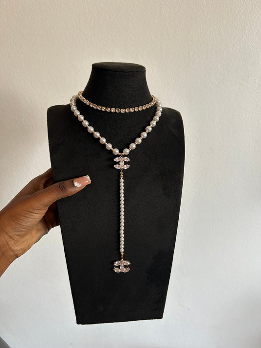 Collier Pearl long Channel