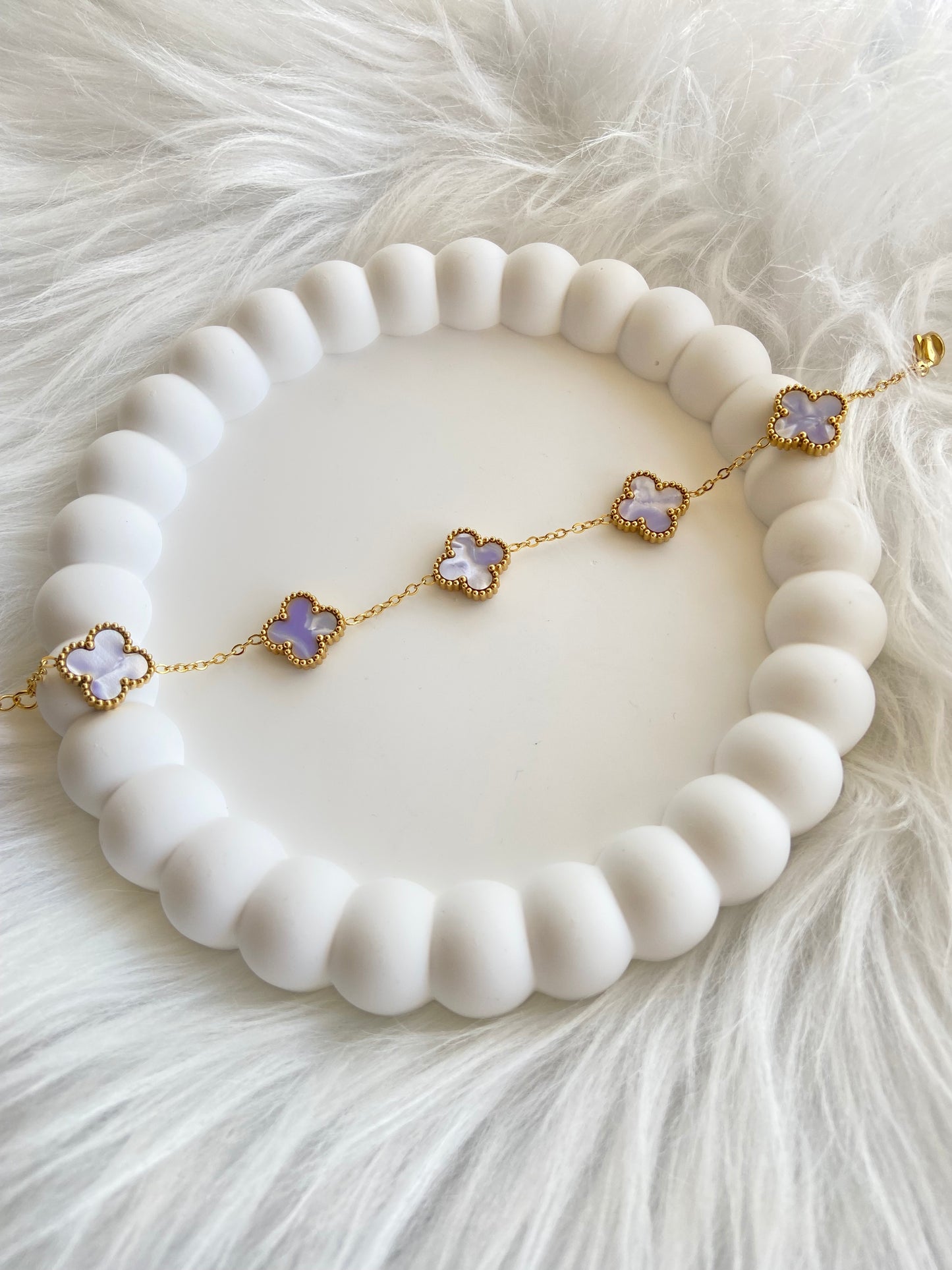 Bracelet van cleef violet clair (strass blanche )