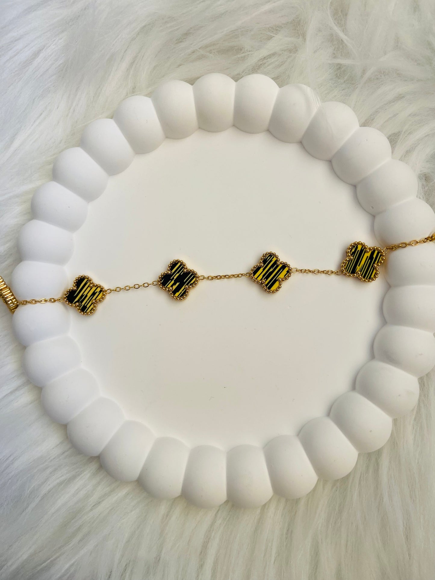 Bracelet van cleef jaune noir