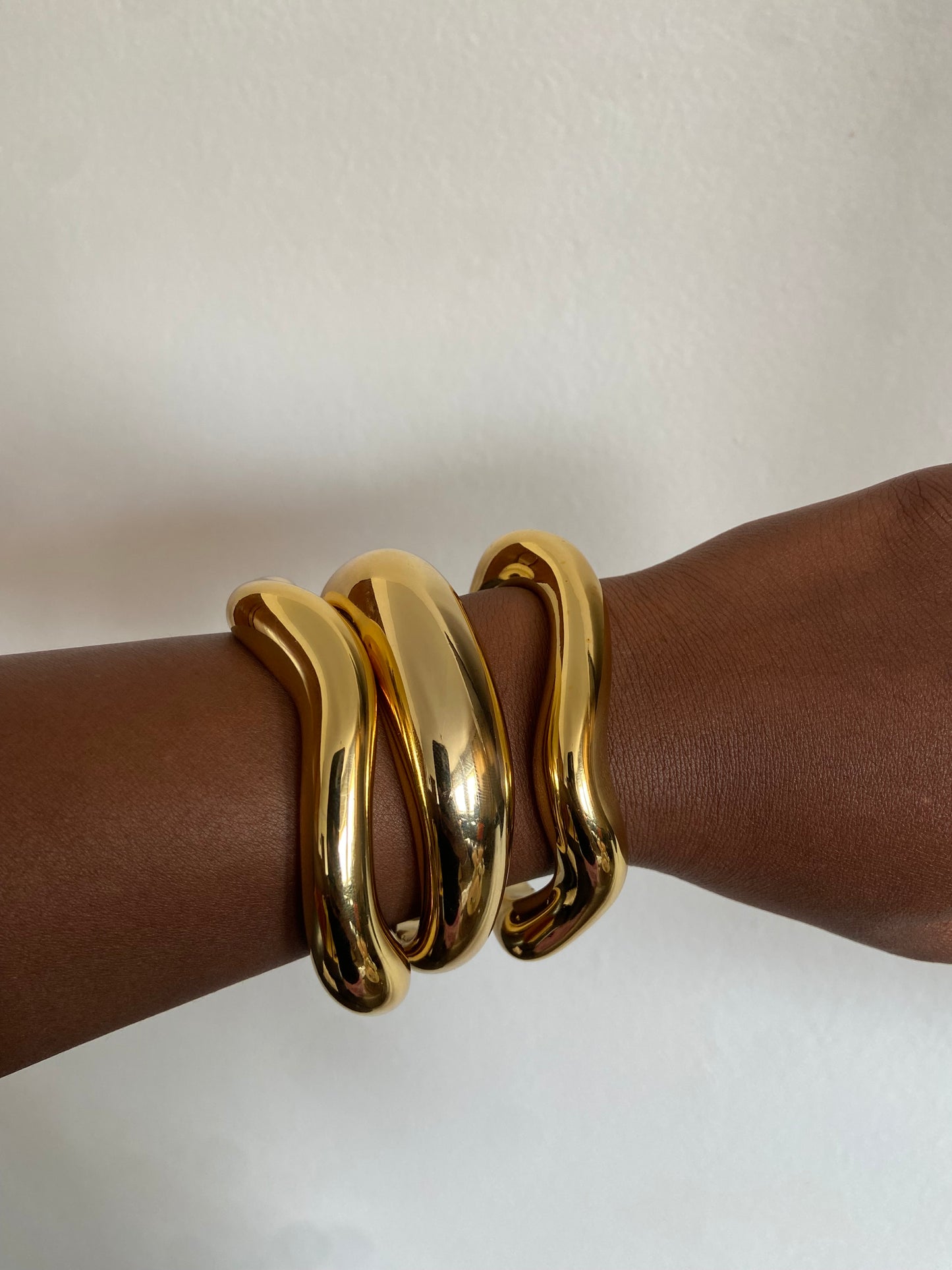 Lot de 3 bangles en acier inoxydable